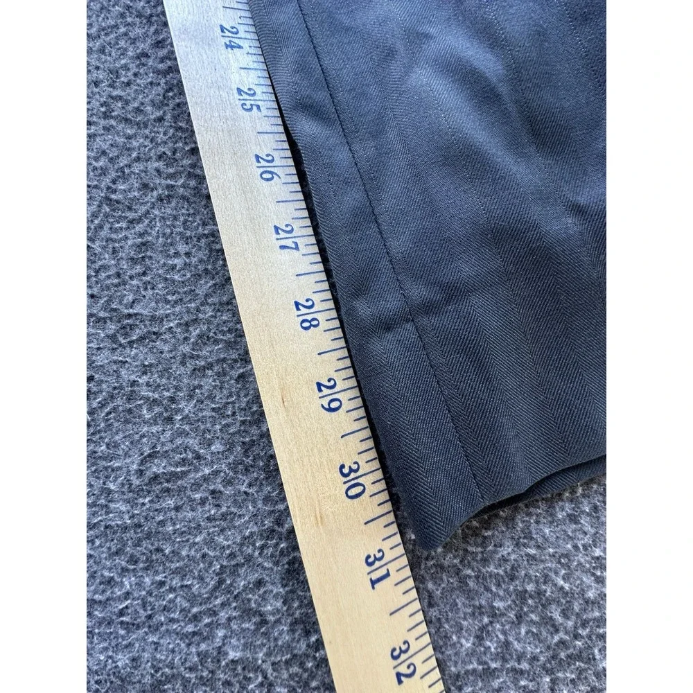 Roberta di Camerino Pants Mens Size 50 Dark Gray Striped Suit Pleated Pockets‎